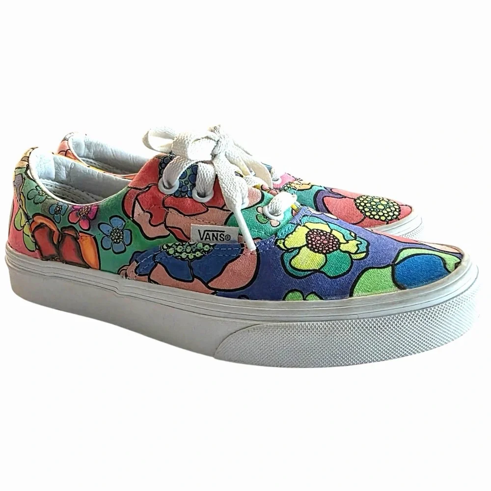 VANS Era Create Ur U Color 508731 Women's 7 Shoes Sneakers Psychedelic Floral‎